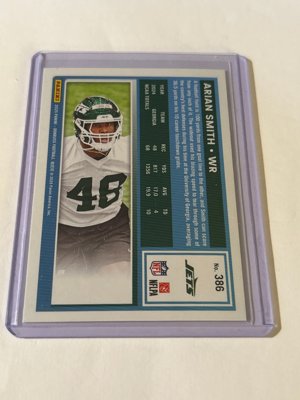 2025 Panini Donruss - Rated Rookie Arian Smith #386 (RC)