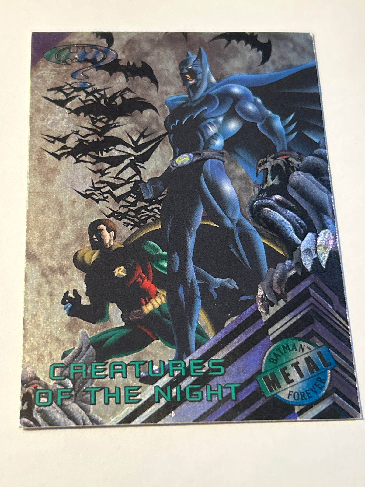 1995 Fleer Metal Batman Forever #81 Batman & Robin – Creatures of the Night