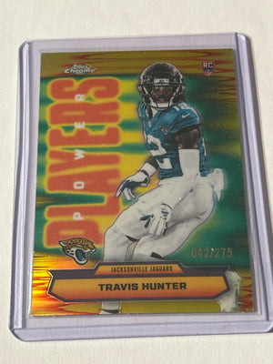 2025 Topps Chrome Travis Hunter RC Power Players Refractor 042/275 Jacksonville Jaguars Rookie