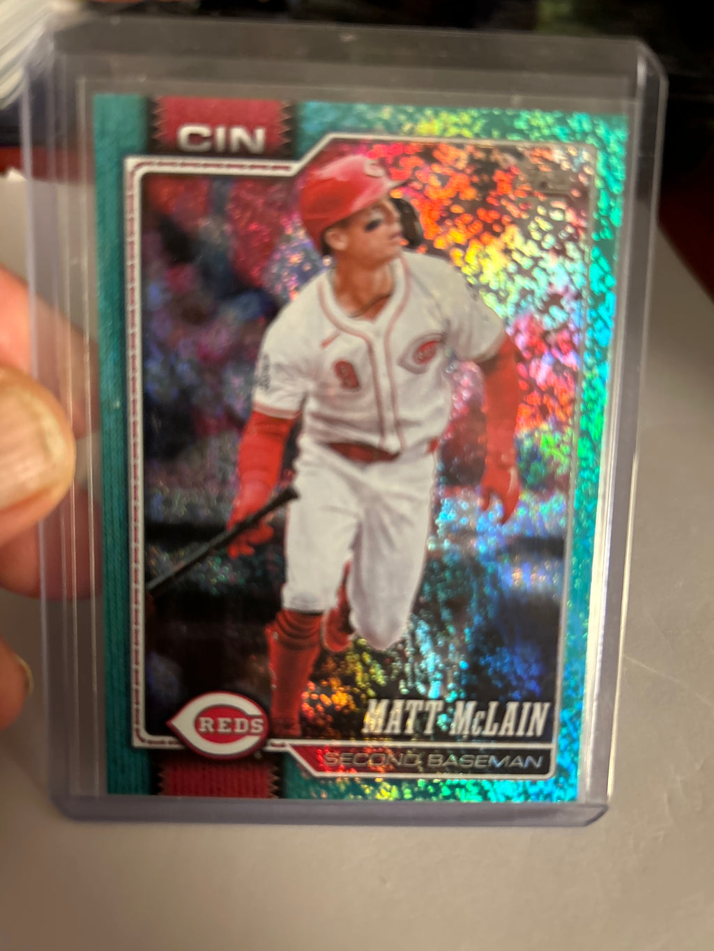 2026 Topps Series 1 - Matt McLain #81 Aqua Holofoil