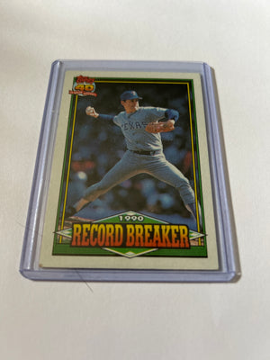 1991 Topps - Record Breaker Nolan Ryan #6 Collector's Edition (Tiffany)