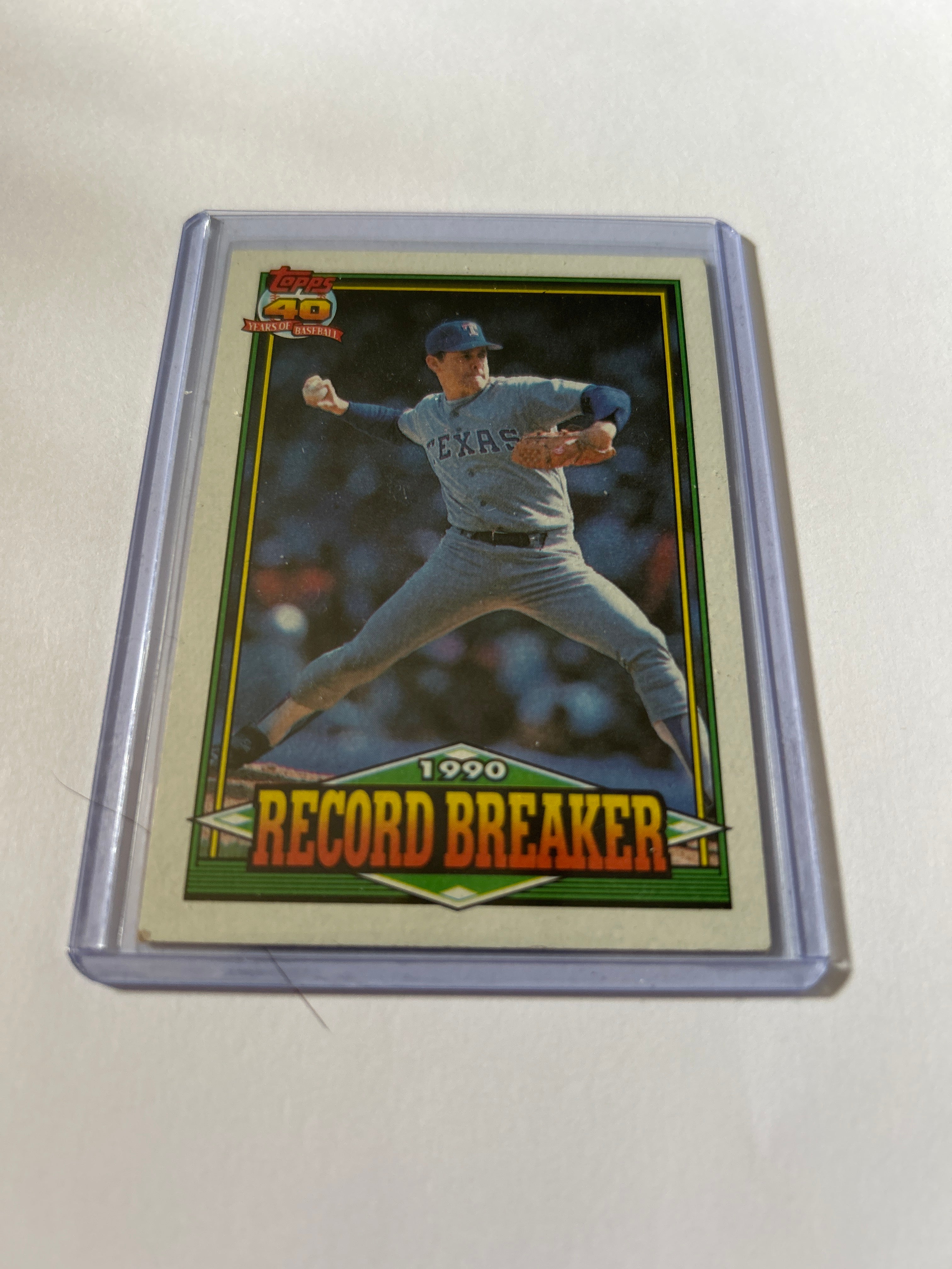 1991 Topps - Record Breaker Nolan Ryan #6 Collector's Edition (Tiffany)