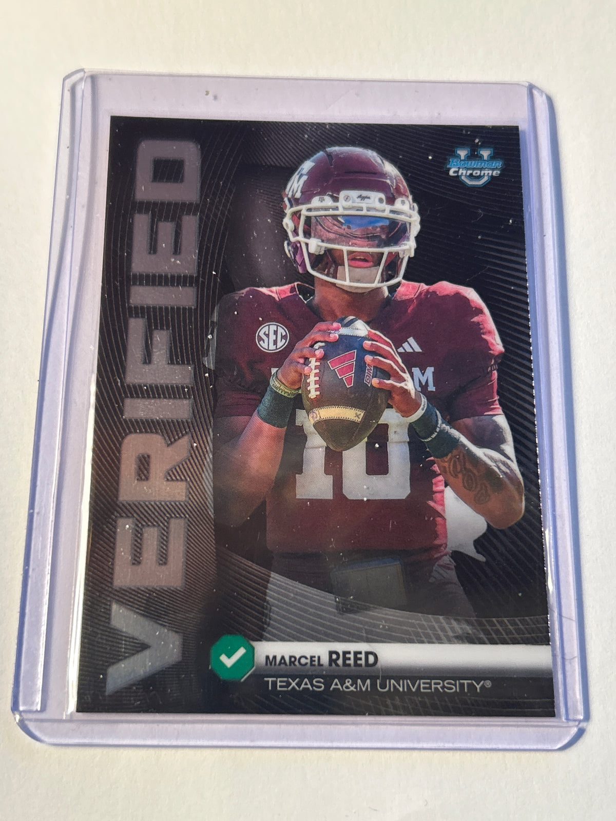 2025 Bowman U Chrome Marcel Reed Verified Insert Texas A&M Aggies QB