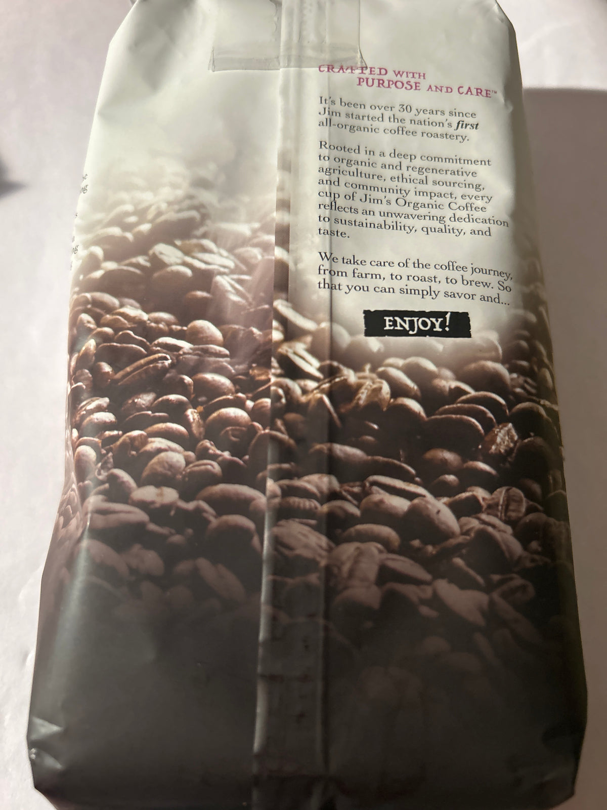 Jim’s Organic Coffee Double Chocolate – Ground – Light Roast – 12 oz (Best By 3/27)