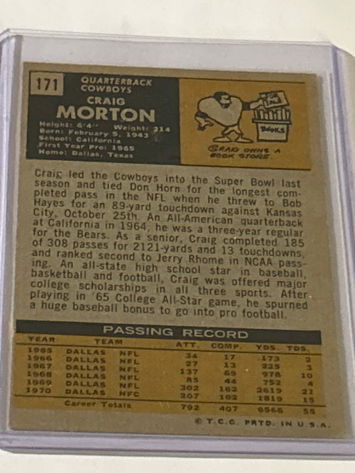 1971 Topps - Craig Morton #171