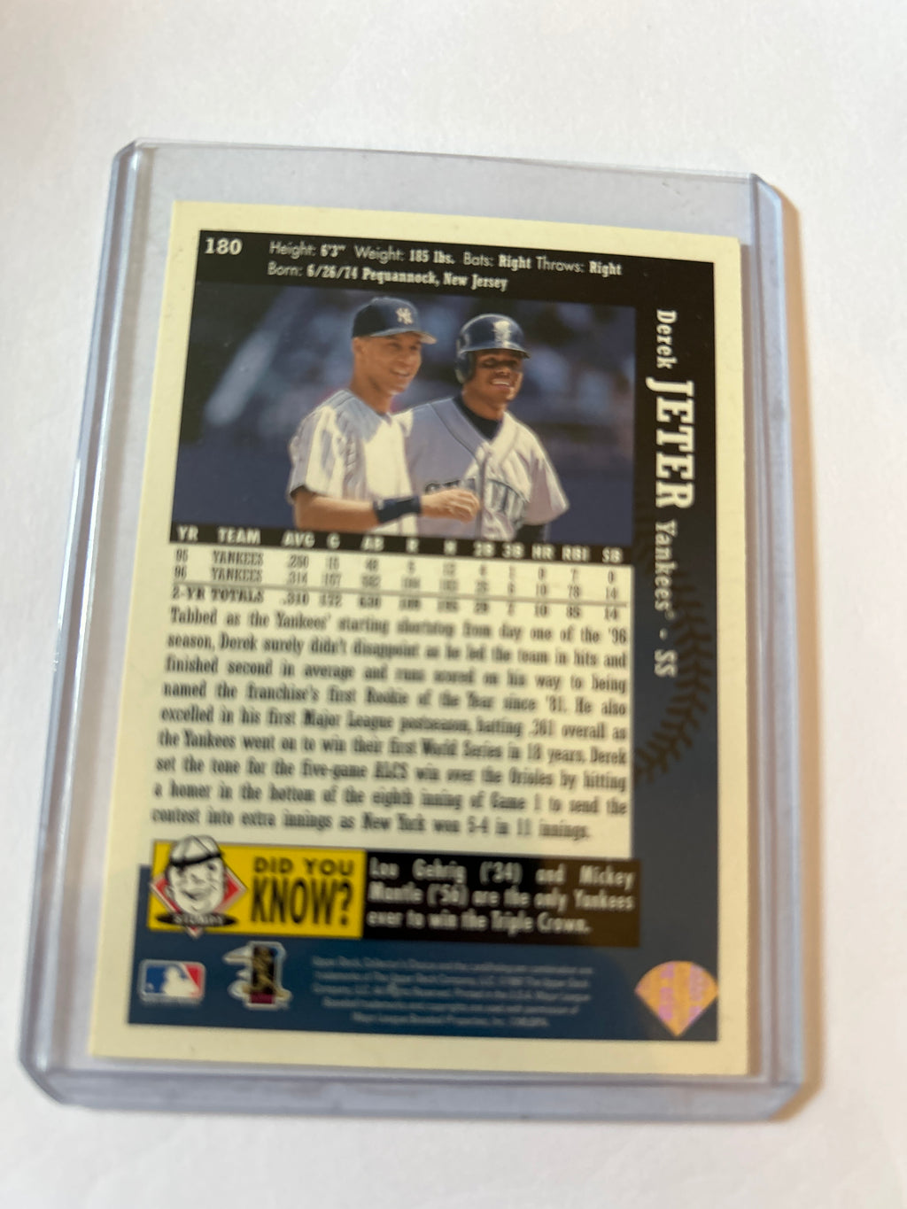 1997 Upper Deck Collector's Choice - All-Rookie Derek Jeter #180