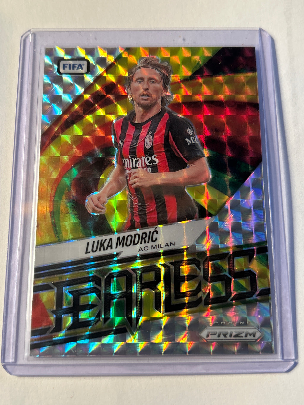 Panini Prizm FIFA Fearless Luka Modric Mosaic Prizm AC Milan Insert