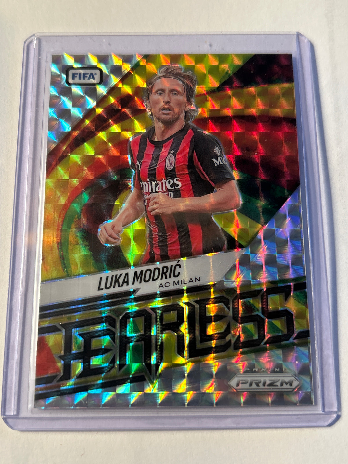 Panini Prizm FIFA Fearless Luka Modric Mosaic Prizm AC Milan Insert