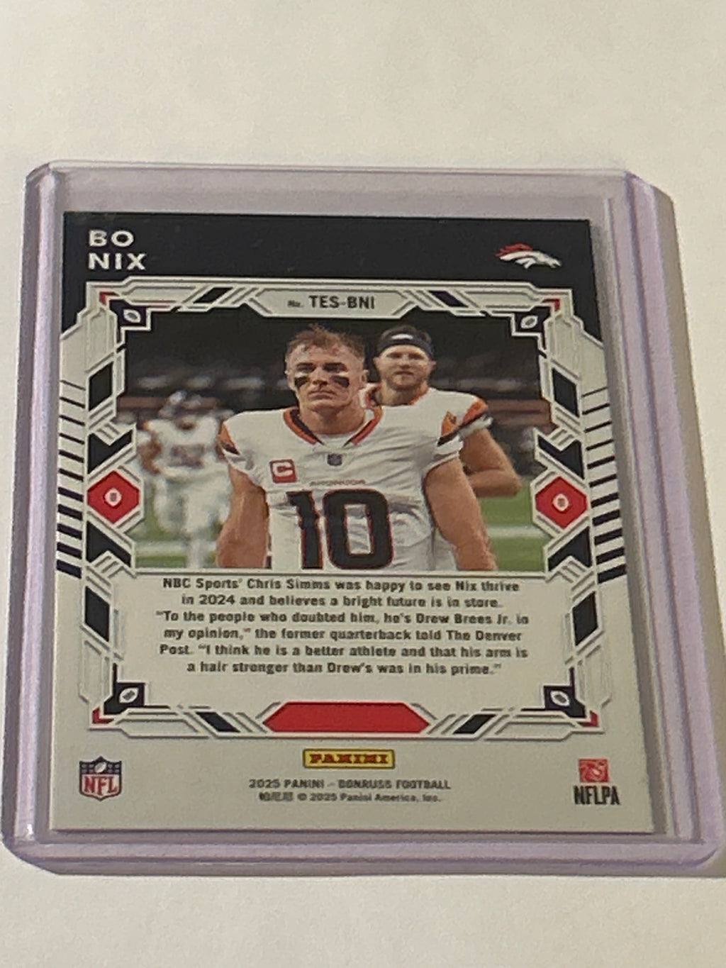 2025 Panini Donruss - The Elite Series Bo Nix #TES-BNI