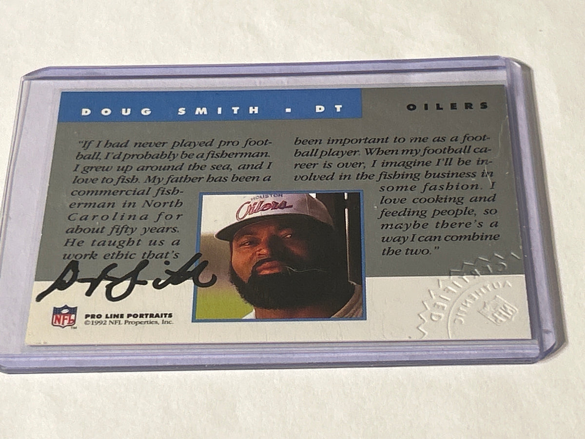 Doug Smith – 1992 Pro Line Portraits Autograph – Houston Oilers- AU -