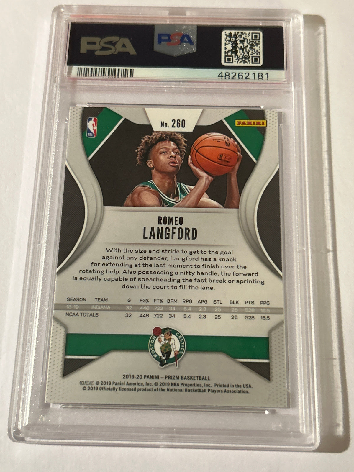 2019-20 Panini Prizm - Rookie Romeo Langford #260 Shooting (RC)