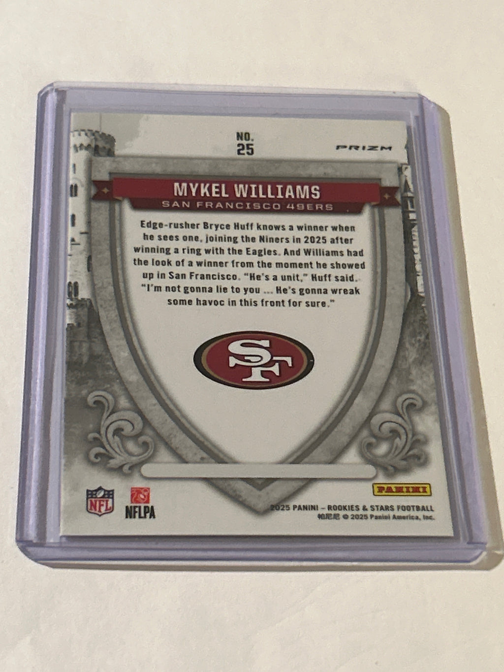 2025 Panini Rookies & Stars - Crusade Mykel Williams #25 Silver (RC)