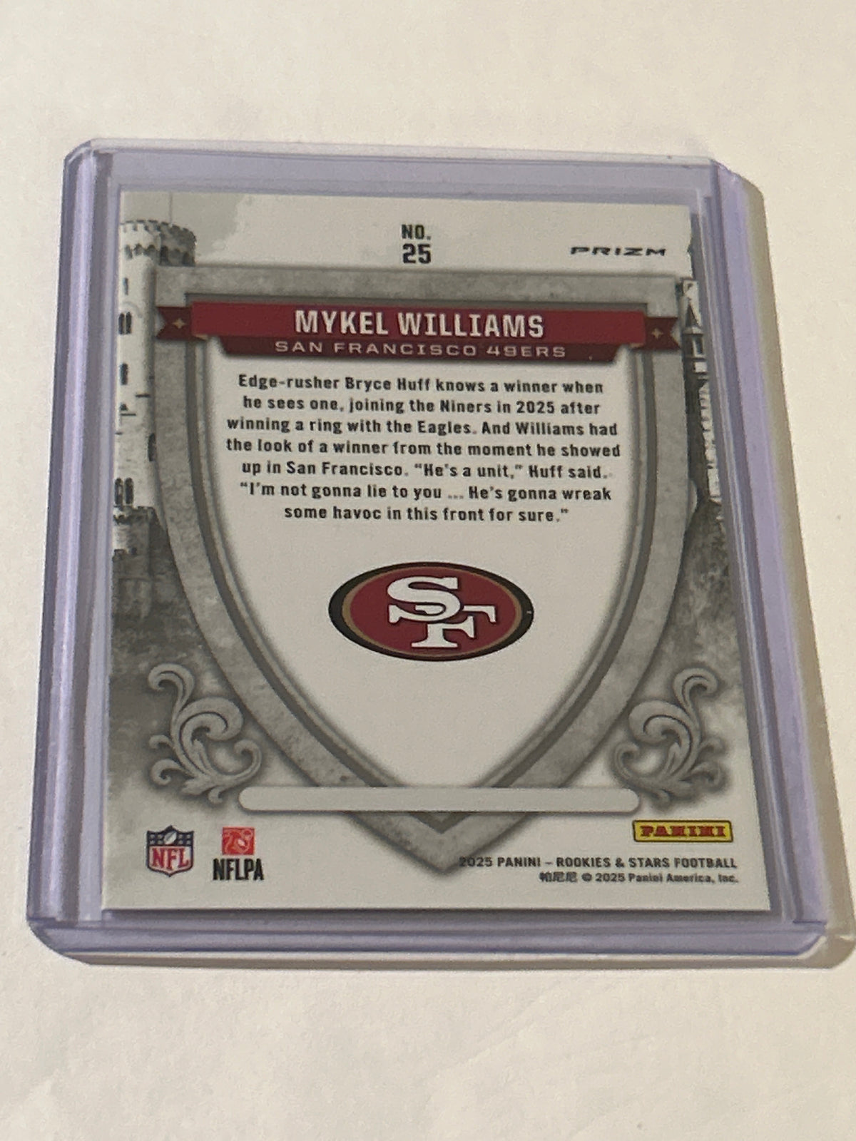2025 Panini Rookies & Stars - Crusade Mykel Williams #25 Silver (RC)