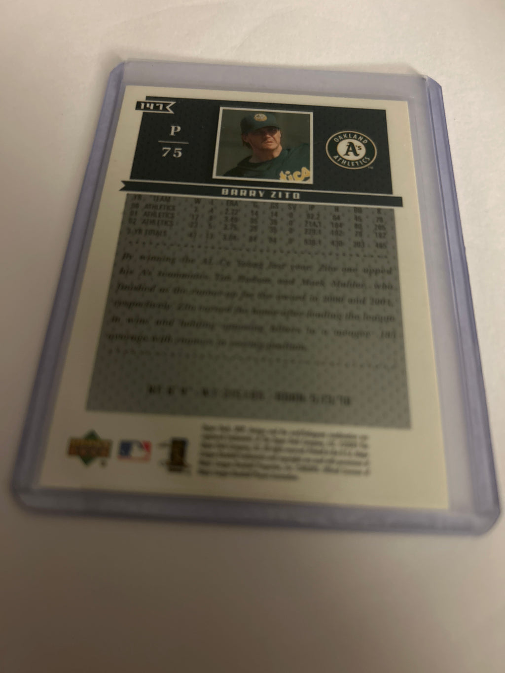 2003 Upper Deck MVP - Barry Zito #147