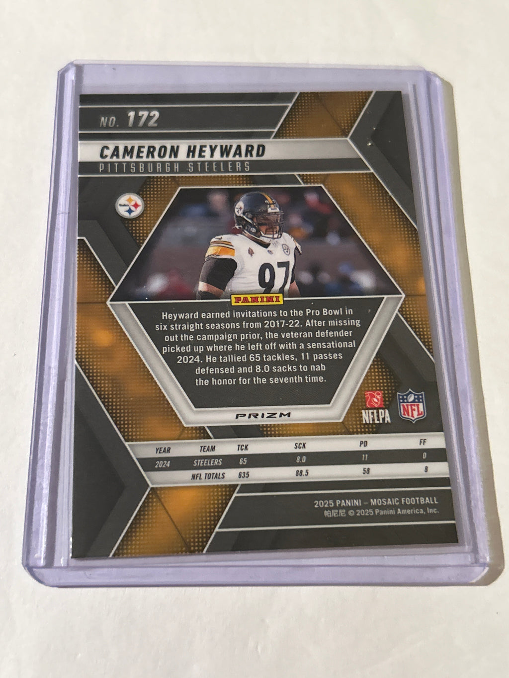 2025 Panini Mosaic - Cameron Heyward #172 Red Scope Prizm