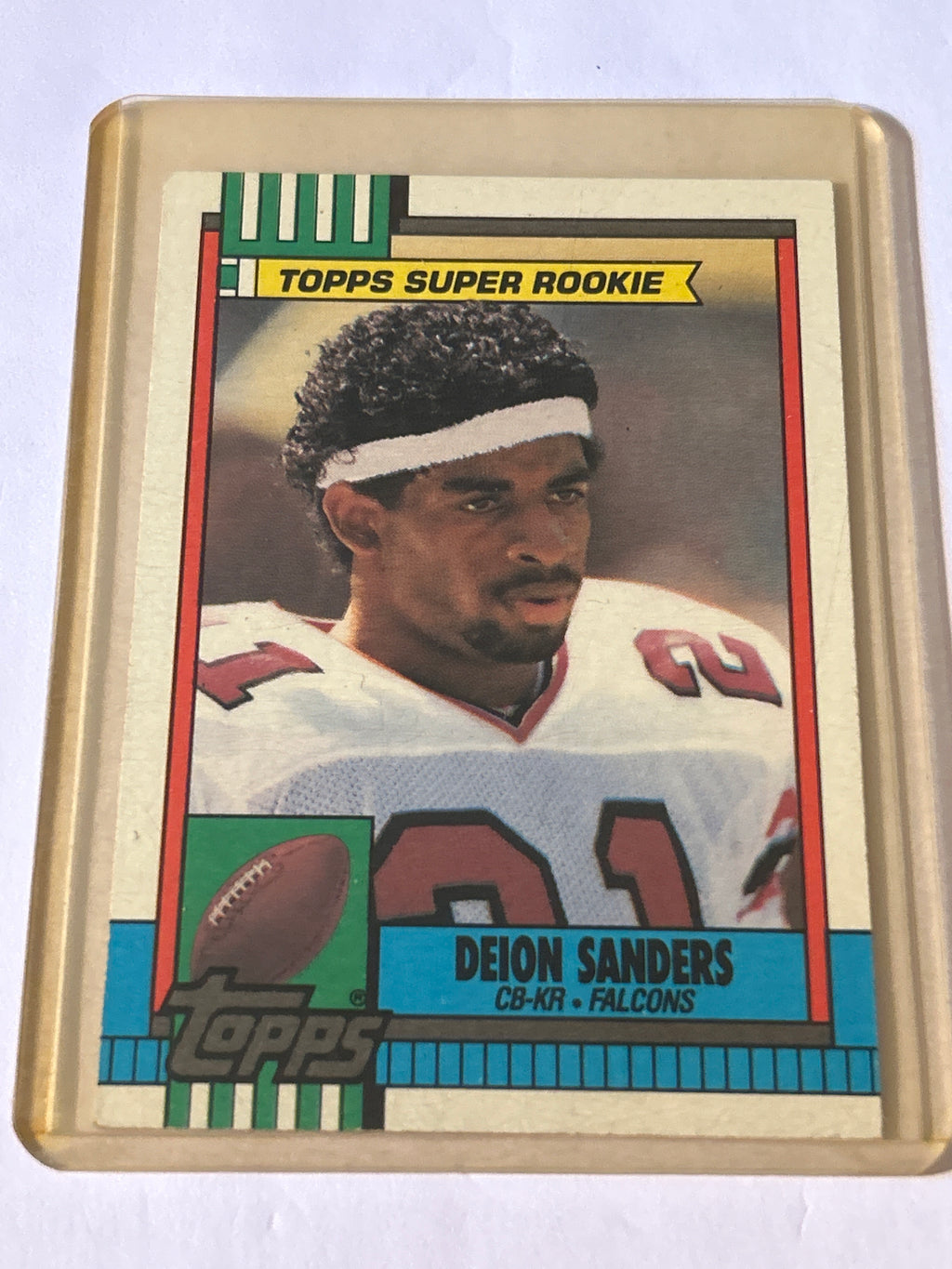 Deion Sanders Topps Super Rookie Card – Atlanta Falcons Vintage NFL 1990 # 469 Collectible
