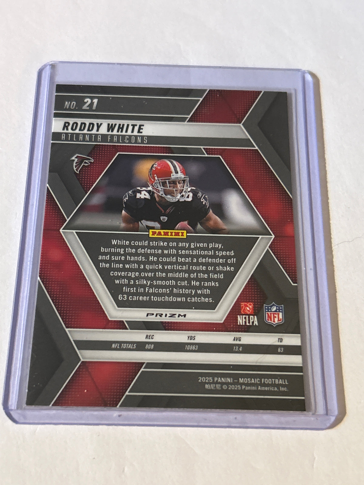 2025 Panini Mosaic - Roddy White #21 , Red Scope Prizm