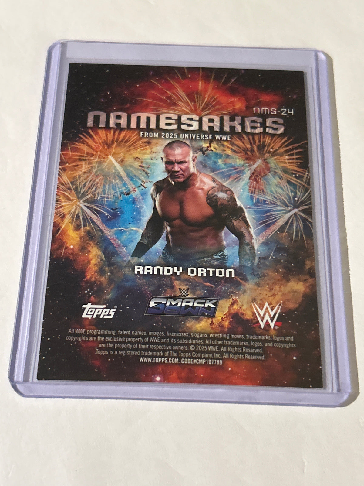 2025 Topps Universe - WWE Namesakes Randy Orton #NMS24 Gold Stone