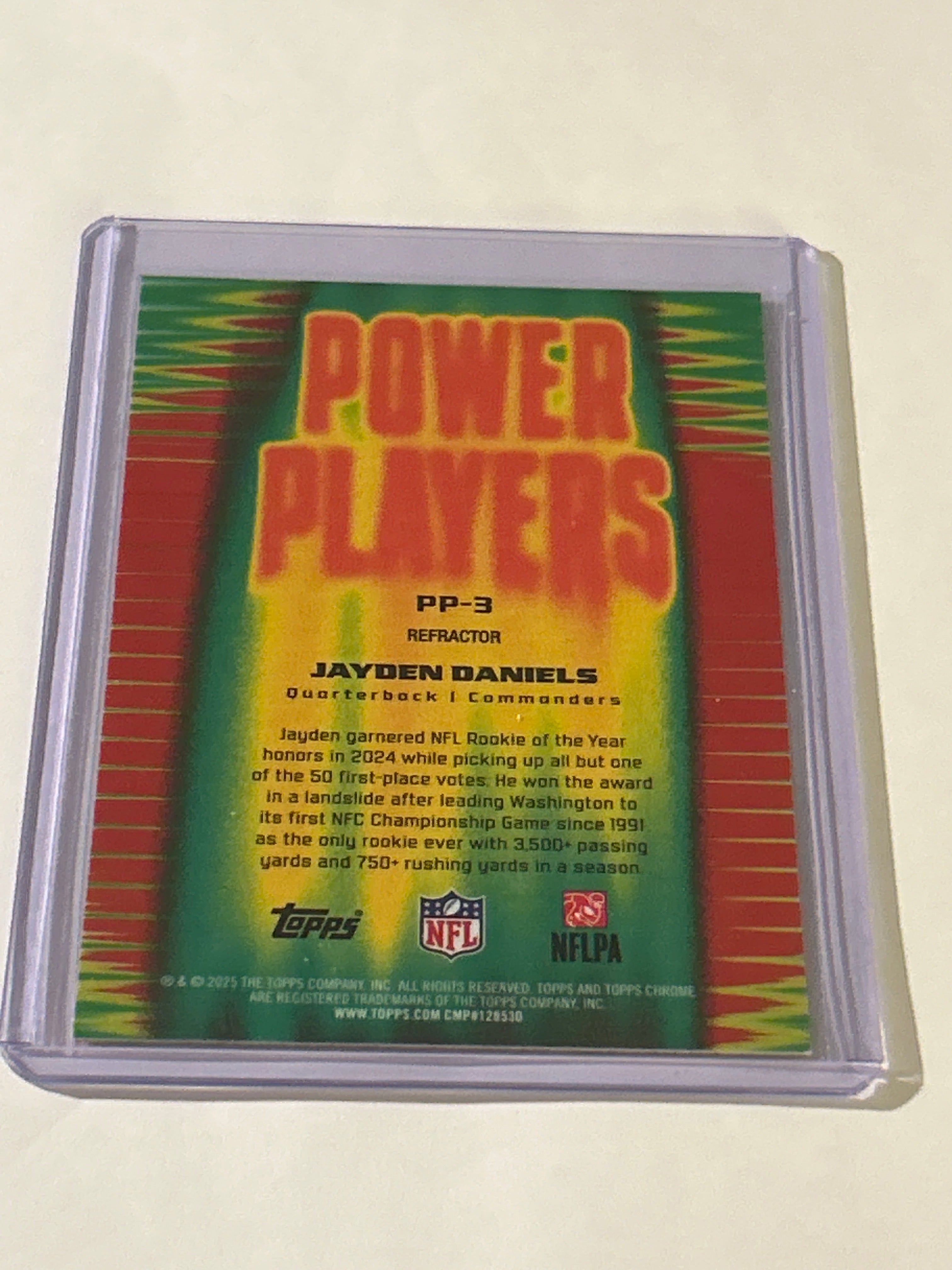 2025 Topps Chrome - Power Players Jayden Daniels #PP-3 Refractor