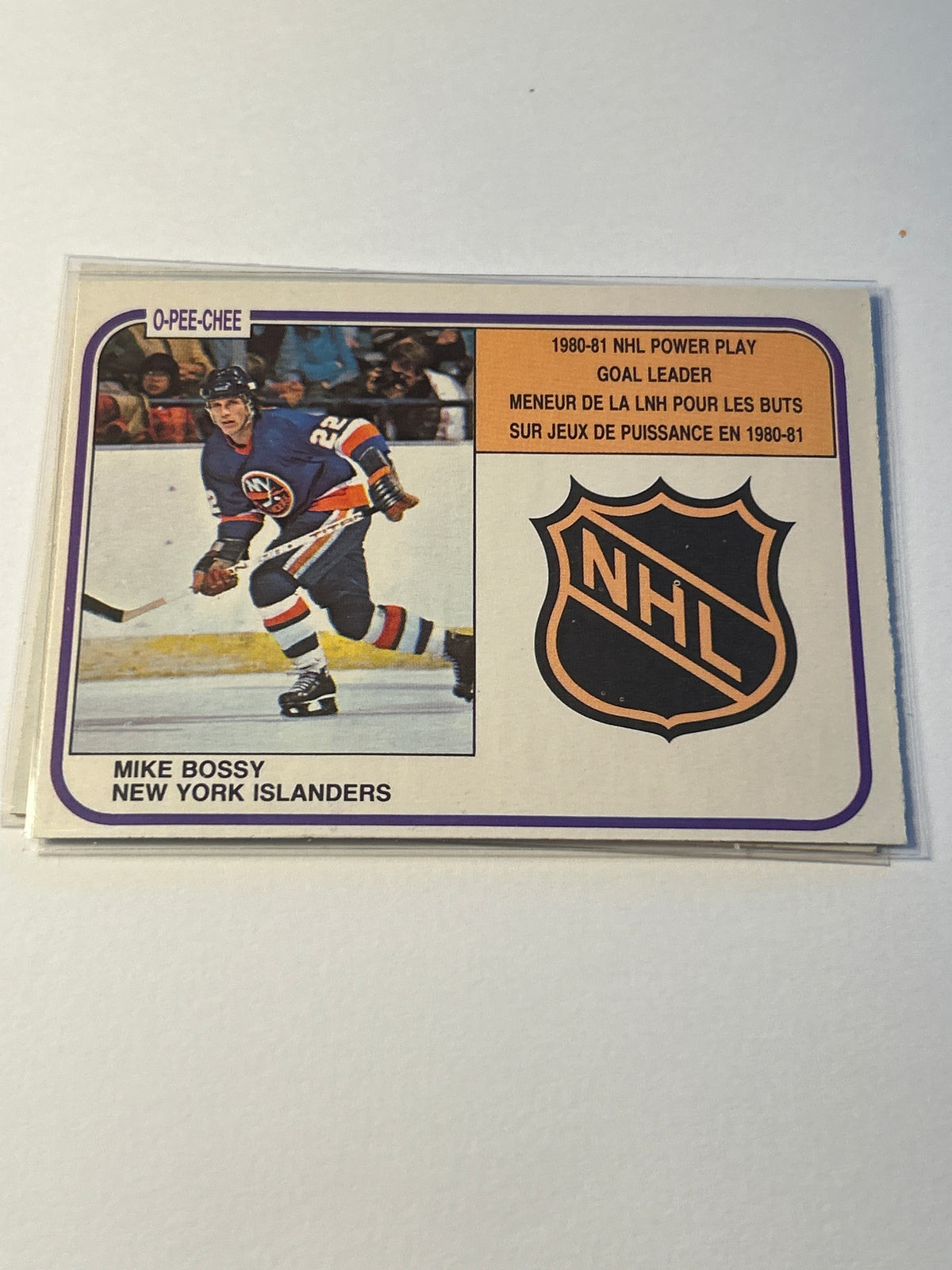 1981-82 O-Pee-Chee Mike Bossy 1980-81 Power Play Goal Leader New York Islanders HOF