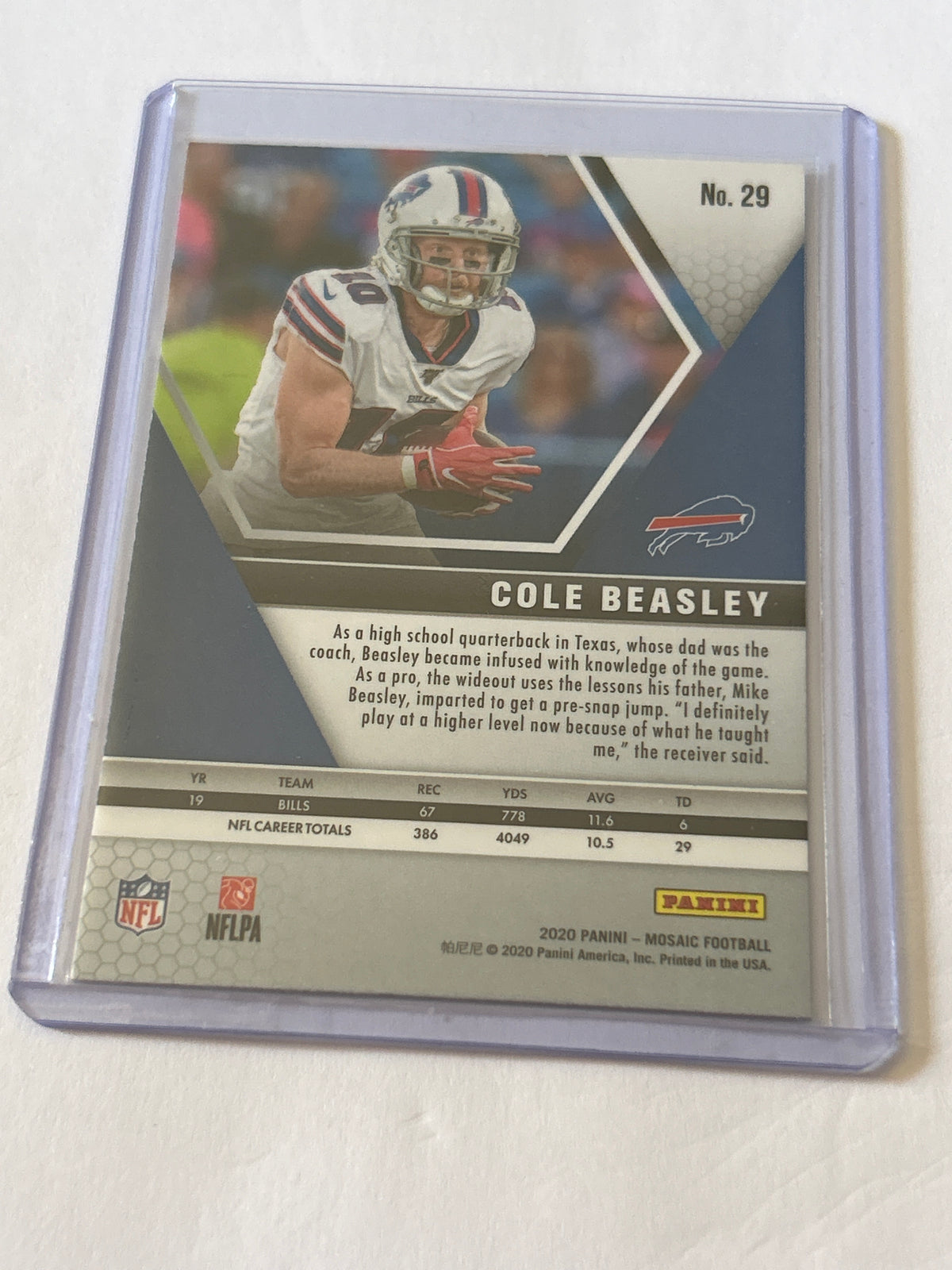 2020 Panini Mosaic - Cole Beasley #29