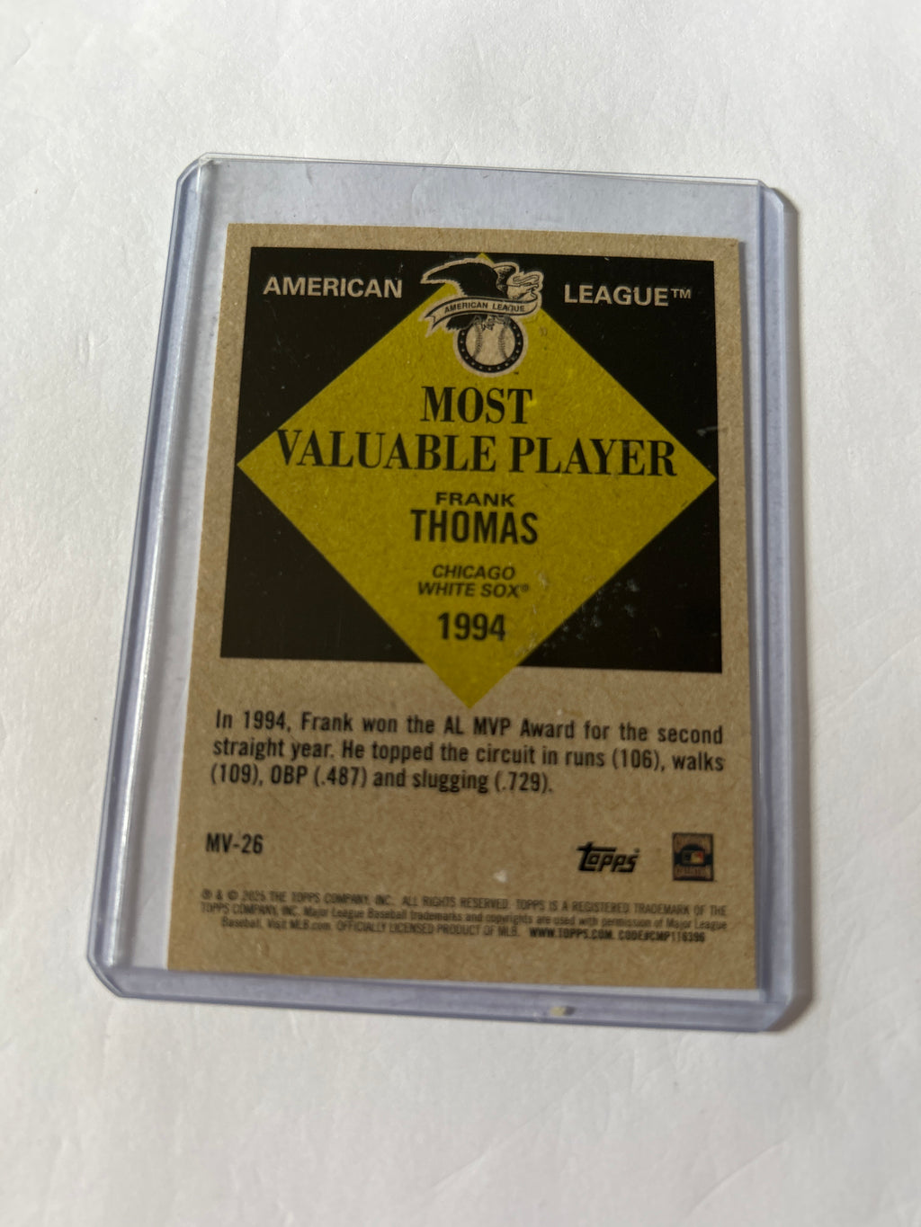 2025 Topps Update Series - Most Valuable Frank Thomas #MV-26