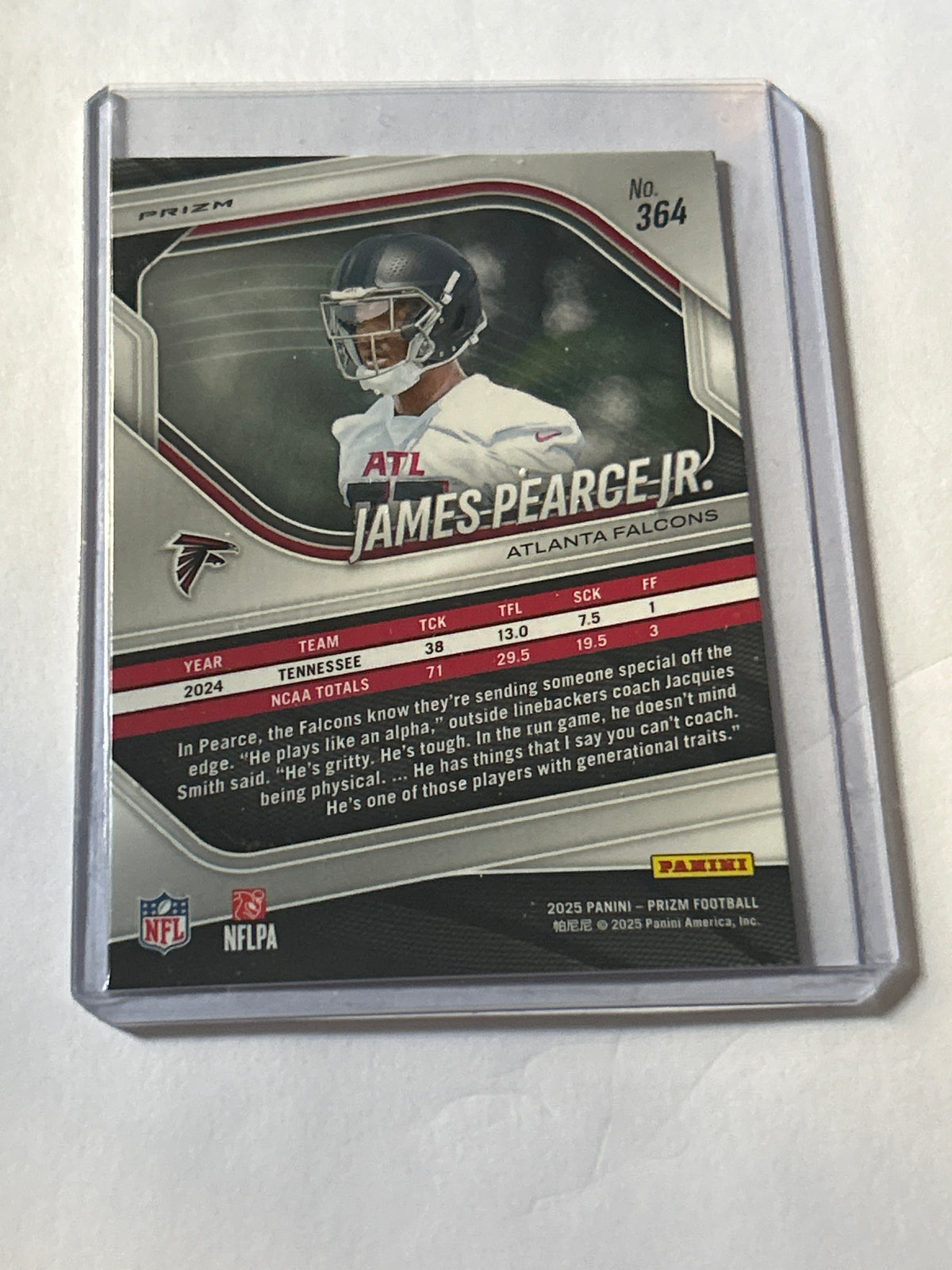 2025 Panini Prizm - Rookies James Pearce Jr. #364 Pink Prizm (RC)