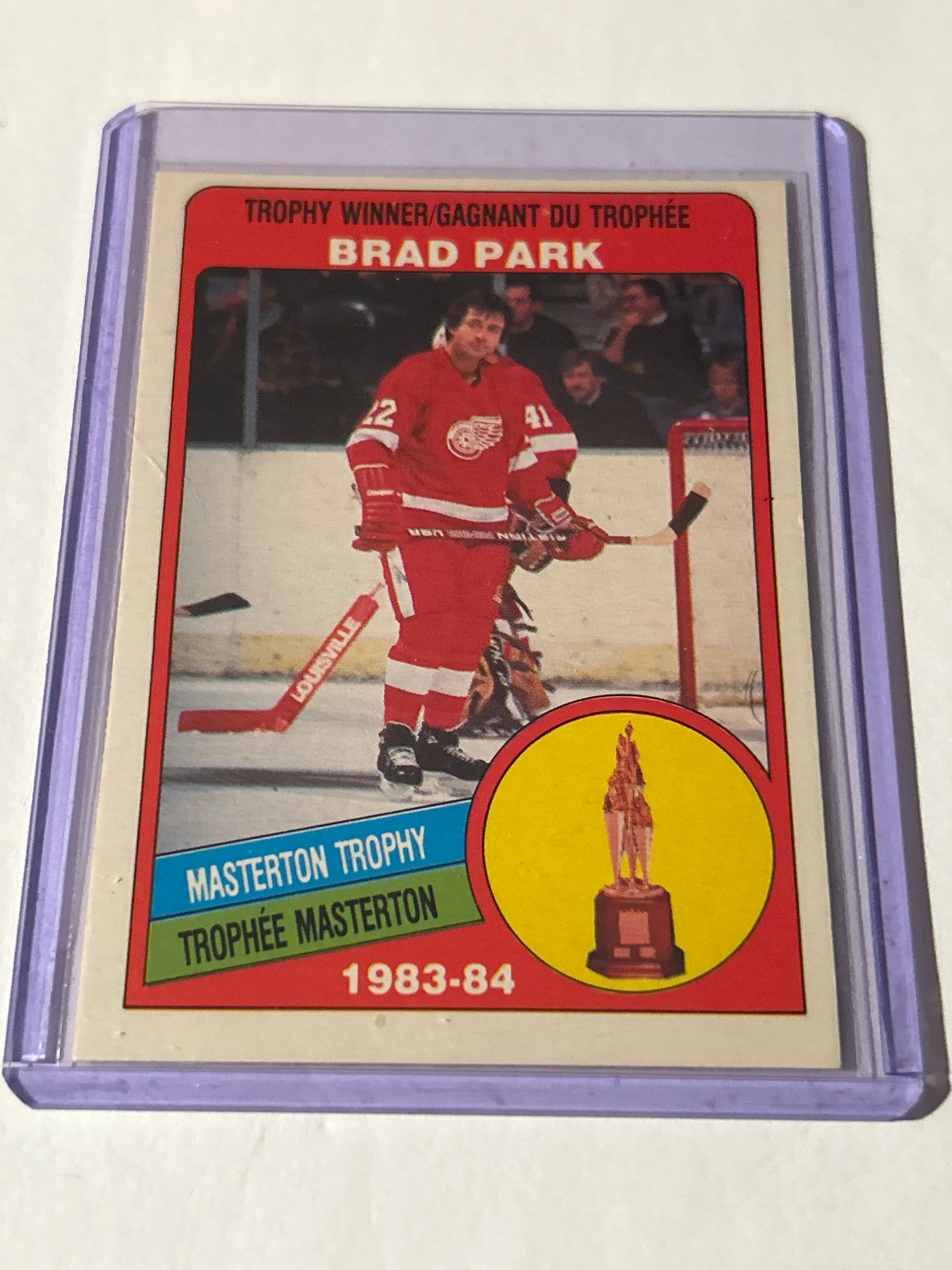 O-Pee-Chee 1983-84 Brad Park Masterton Trophy #378 Detroit Red Wings NHL Card
