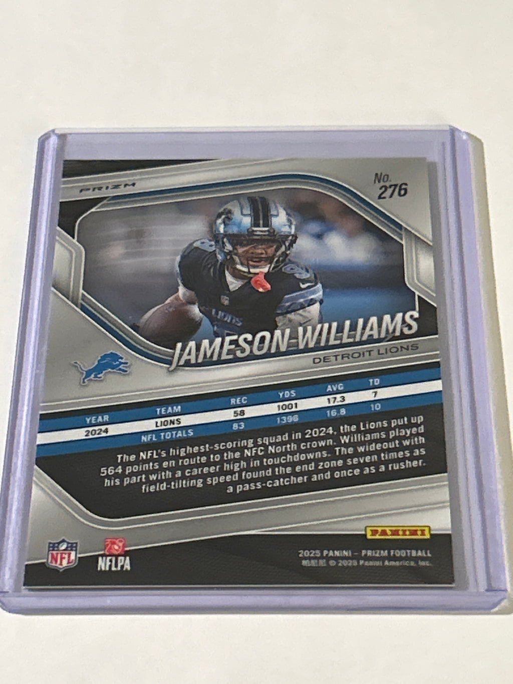 2025 Panini Prizm - Jameson Williams #276 Red White & Blue Prizm