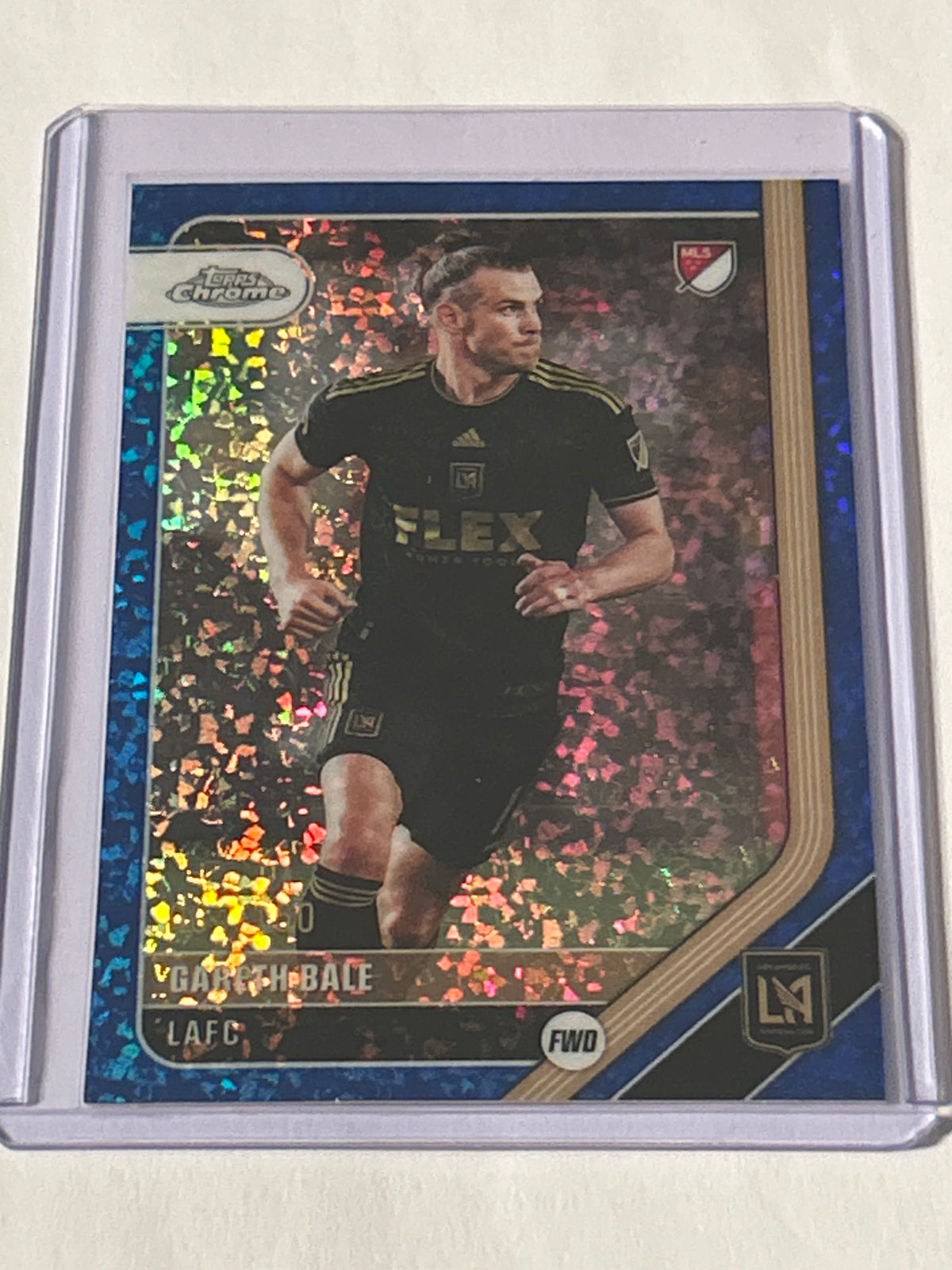 Topps Chrome MLS Gareth Bale Blue Speckle Refractor 64/150 LAFC Los Angeles FC