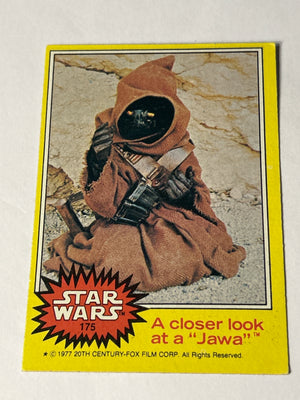 1977 Topps Star Wars #175 A Closer Look at a "Jawa", Yellow Series 3, EX