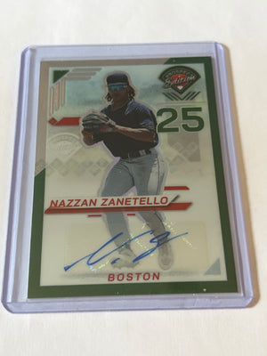 2025 Panini Prospect Edition - Nazzan Zanetello #107 Green Prizm Signatures (AU)