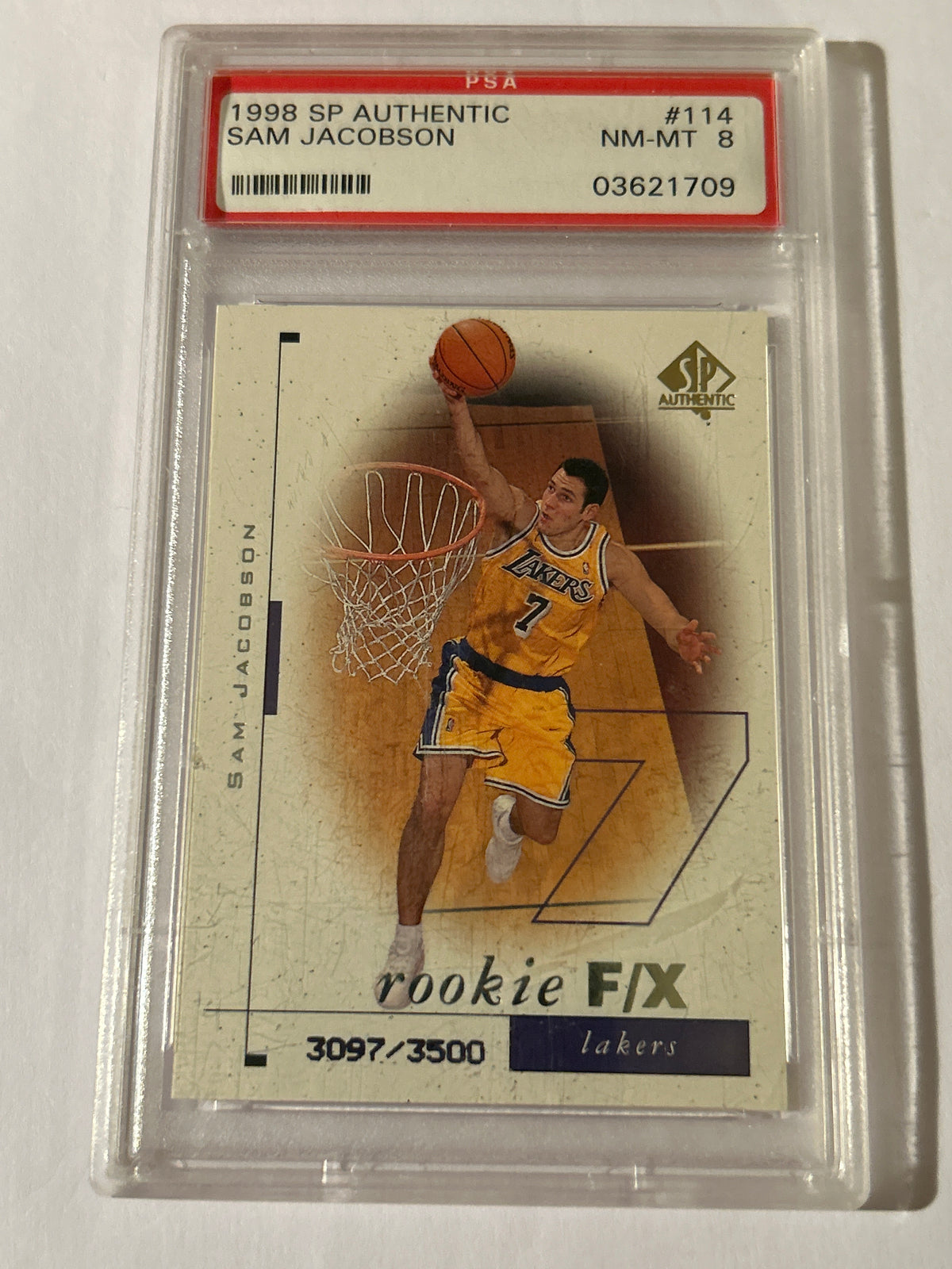 1998-99 SP Authentic - Rookie F/X Sam Jacobson #3097/3500 (RC)