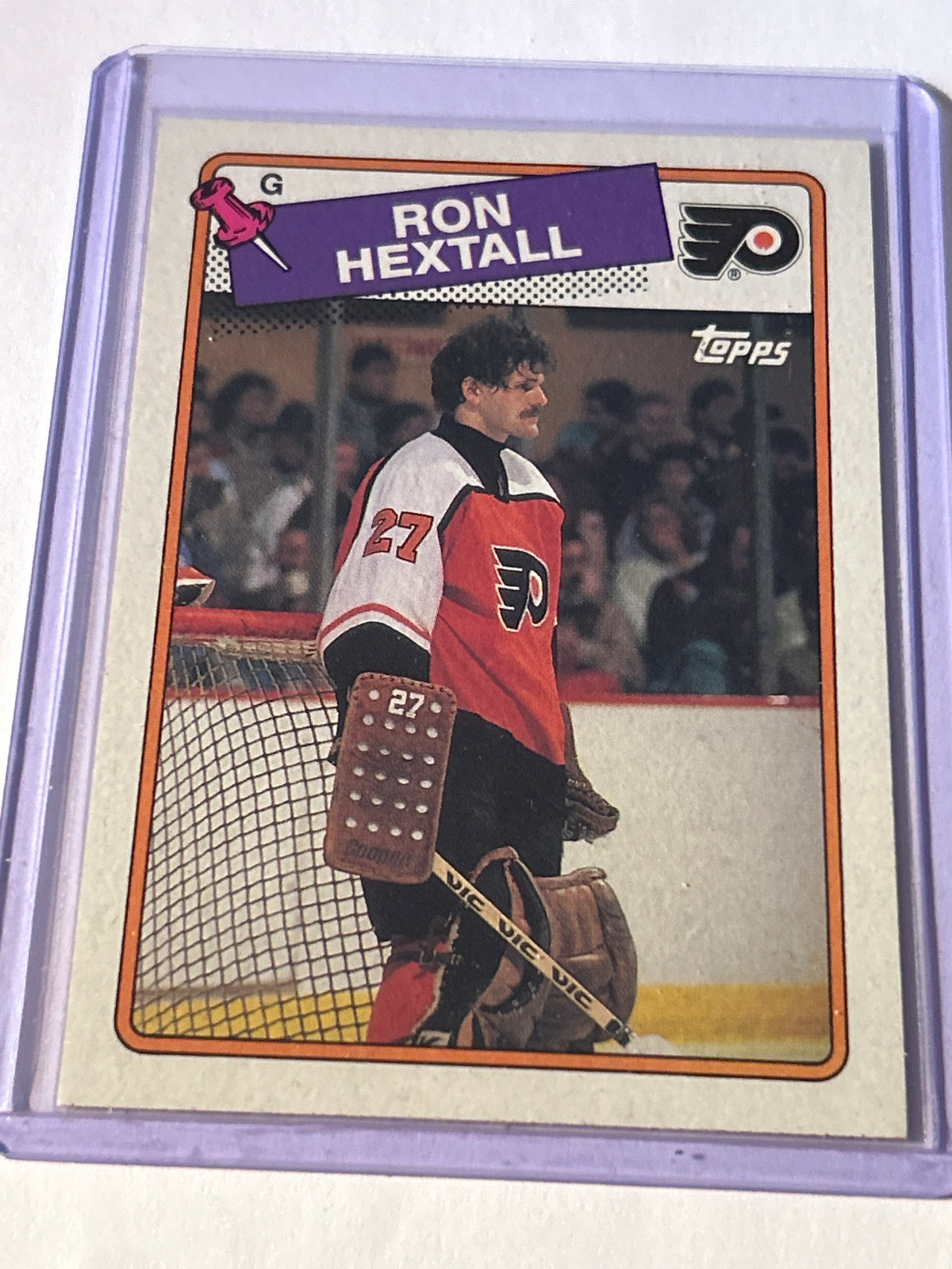 Topps 1988-89 Ron Hextall #34 Philadelphia Flyers Base Set Hockey Card