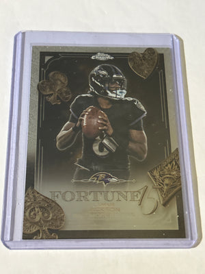 2025 Topps Chrome Lamar Jackson- Fortune 15-#F15-1