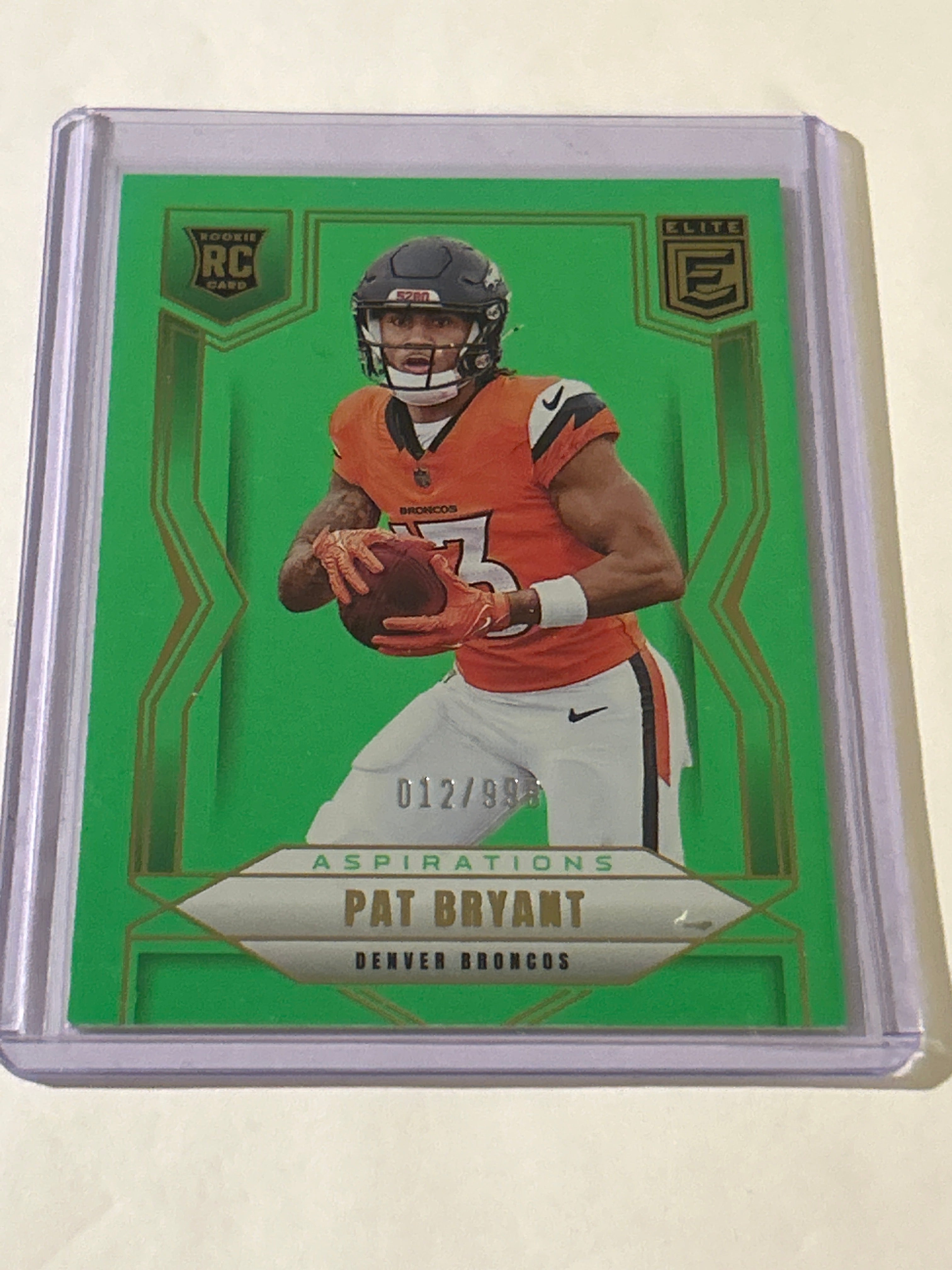 2025 Panini Donruss Elite Rookies Pat Bryant #192 Aspirations Lime Green 12/999