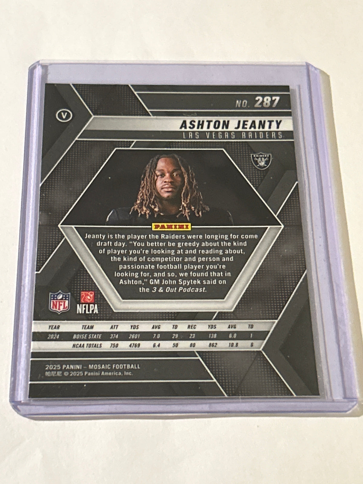 2025 Panini Mosaic - Rookie Variations Ashton Jeanty #287 (RC)