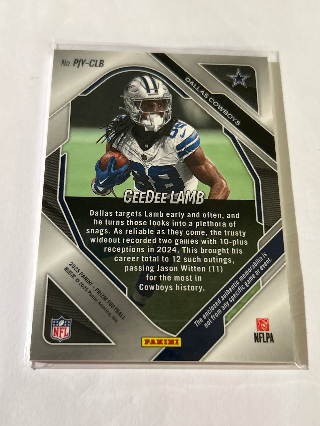 2025 Panini Prizm - Premier Jerseys CeeDee Lamb #PJY-CLB Pink Prizm (MEM)
