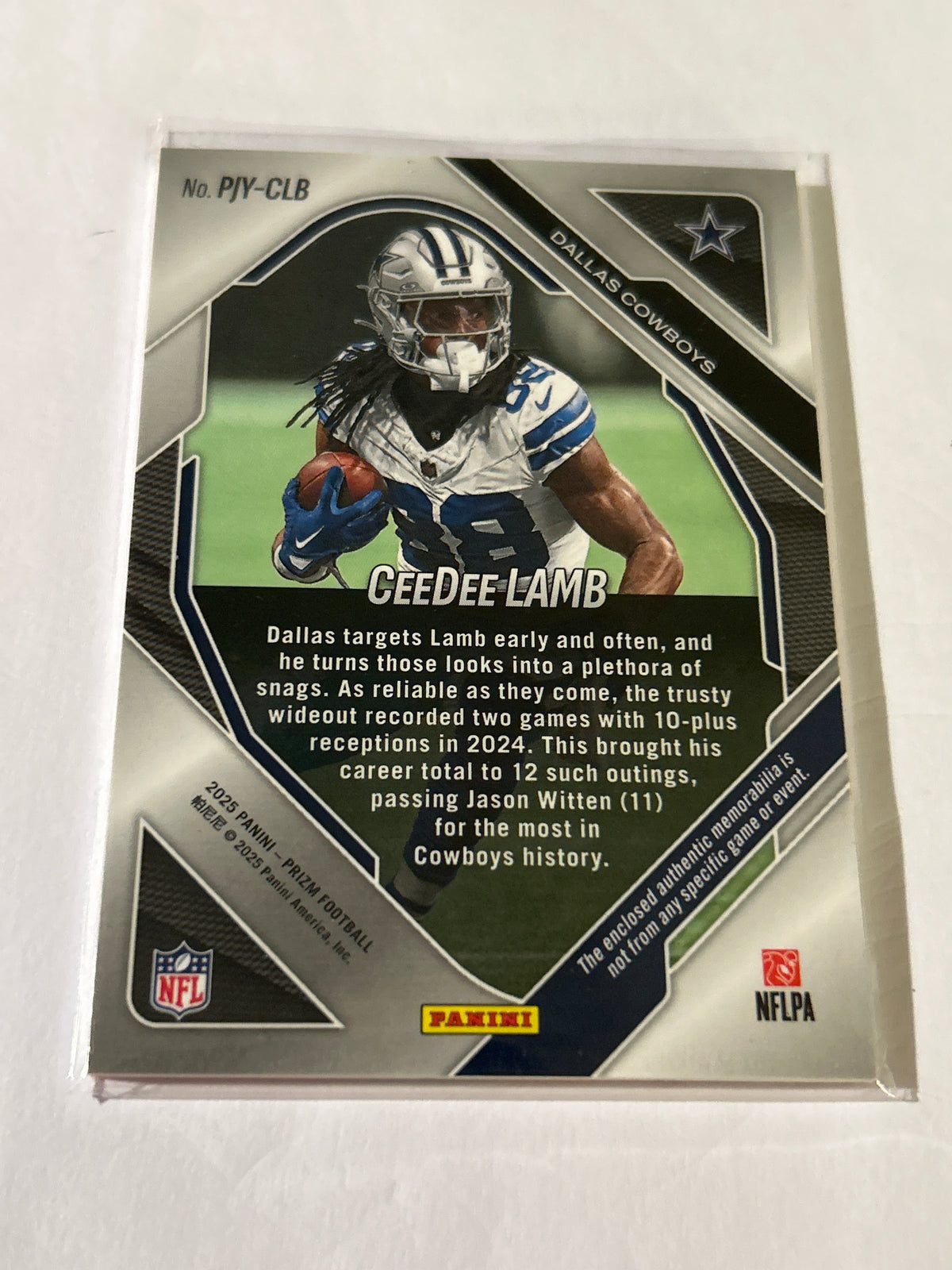 2025 Panini Prizm - Premier Jerseys CeeDee Lamb #PJY-CLB Pink Prizm (MEM)