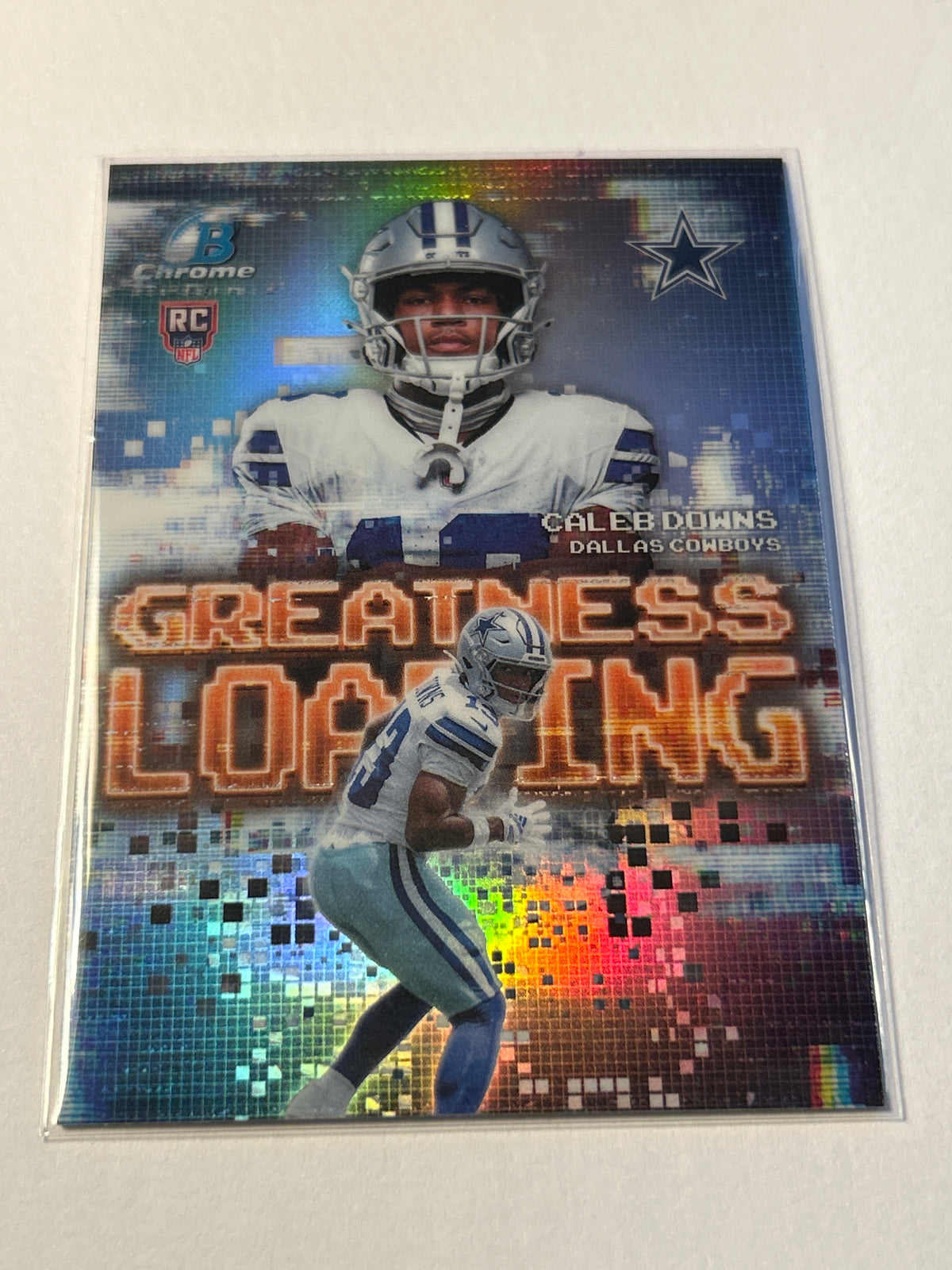2026 Bowman Chrome Caleb Downs RC Greatness Loading Insert Dallas Cowboys