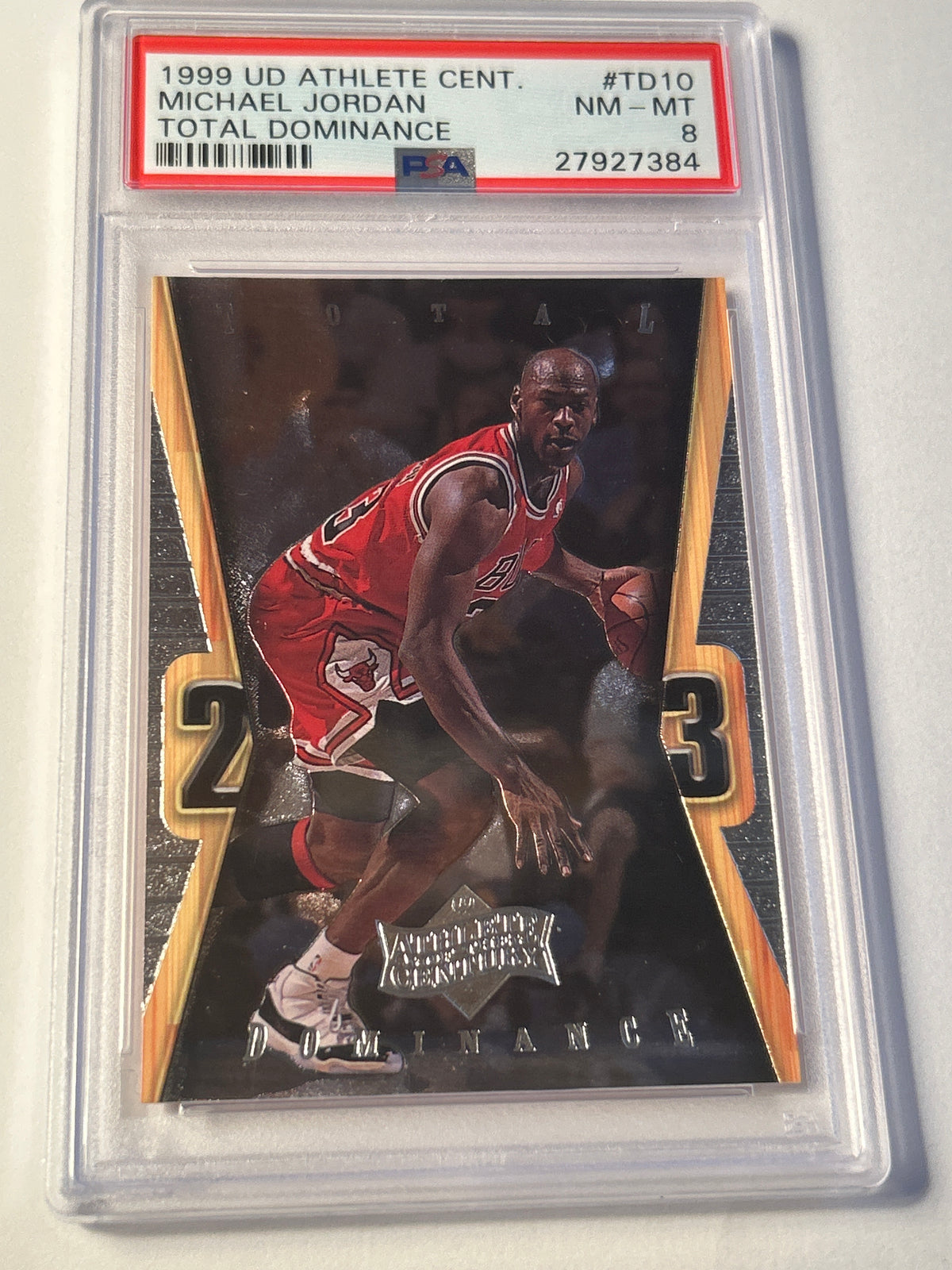 1999 Upper Deck Athlete of the Century Total Dominance #TD10 Michael Jordan PSA 8 NM-MT
