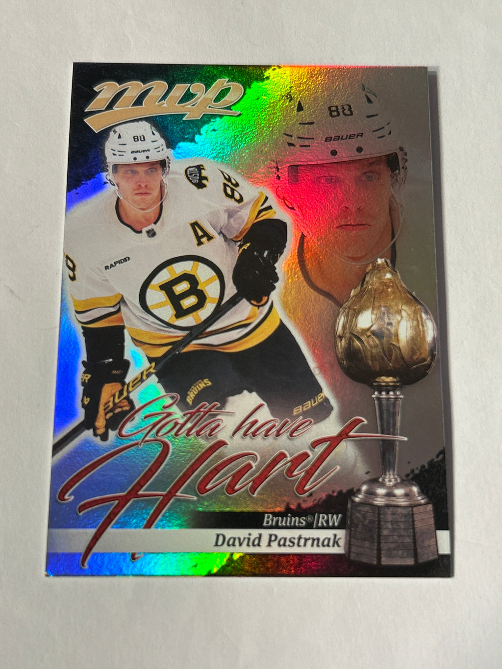 2025-26 Upper Deck MVP David Pastrnak Gotta Have Hart Insert Bruins