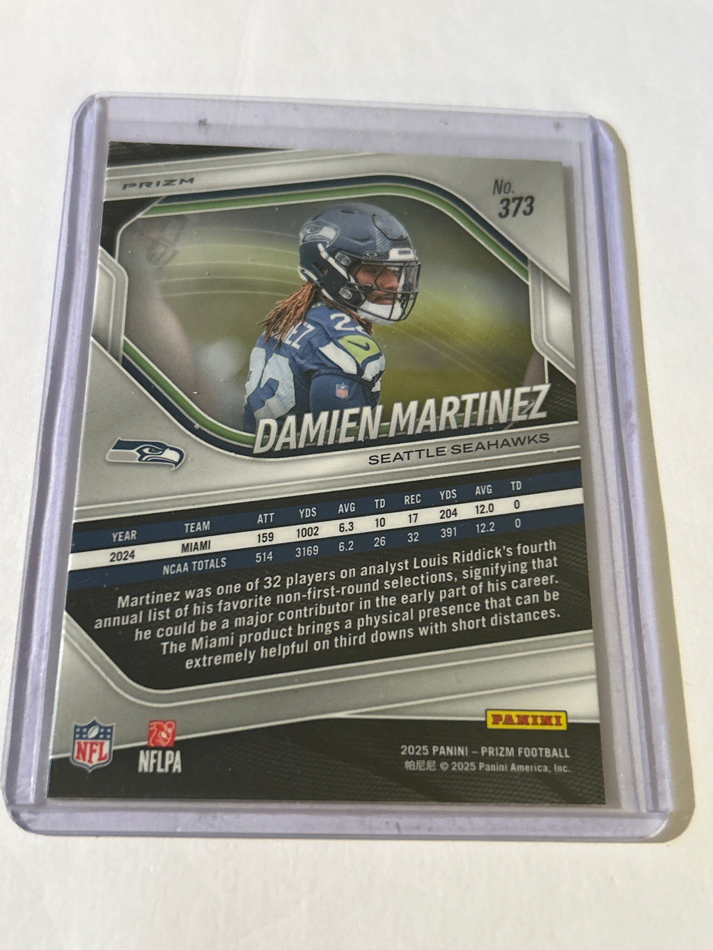 2025 Panini Prizm - Rookies Damien Martinez #373 Black & Red Checker Prizm (RC)