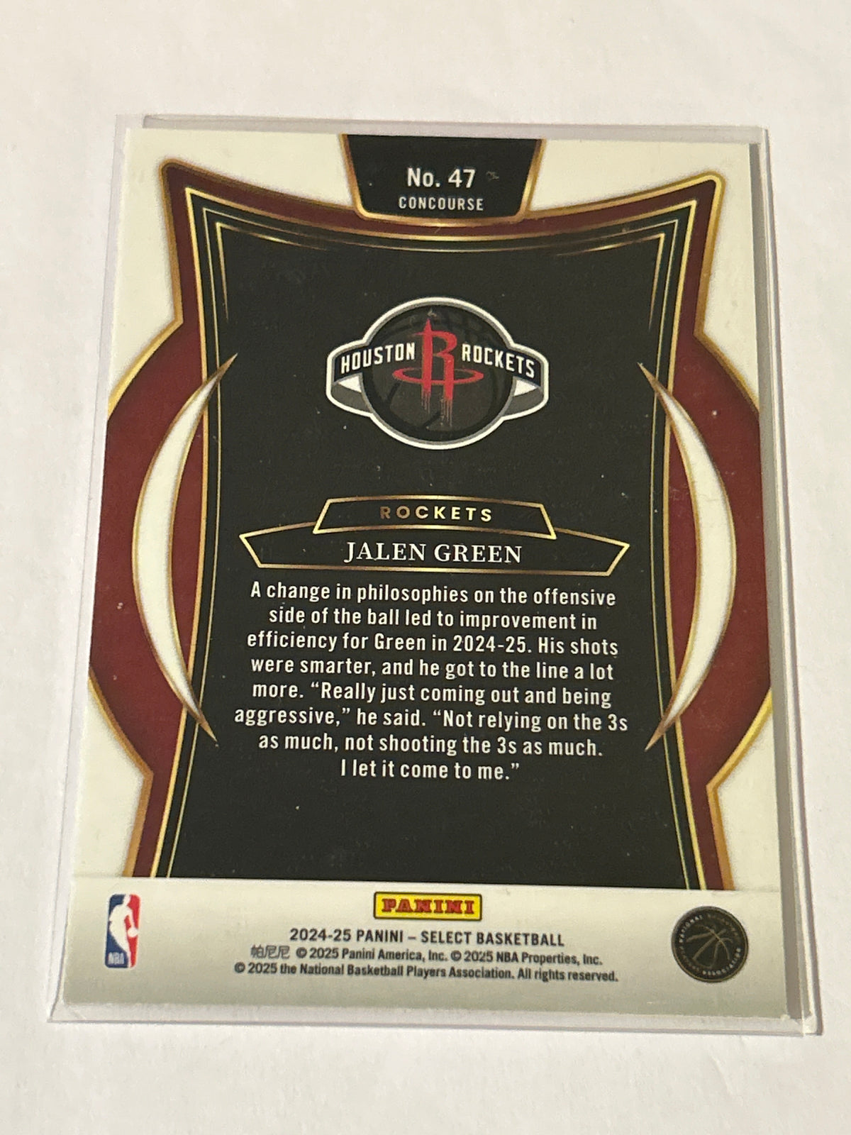 2024-25 Panini Select - Concourse Jalen Green #47 Blue