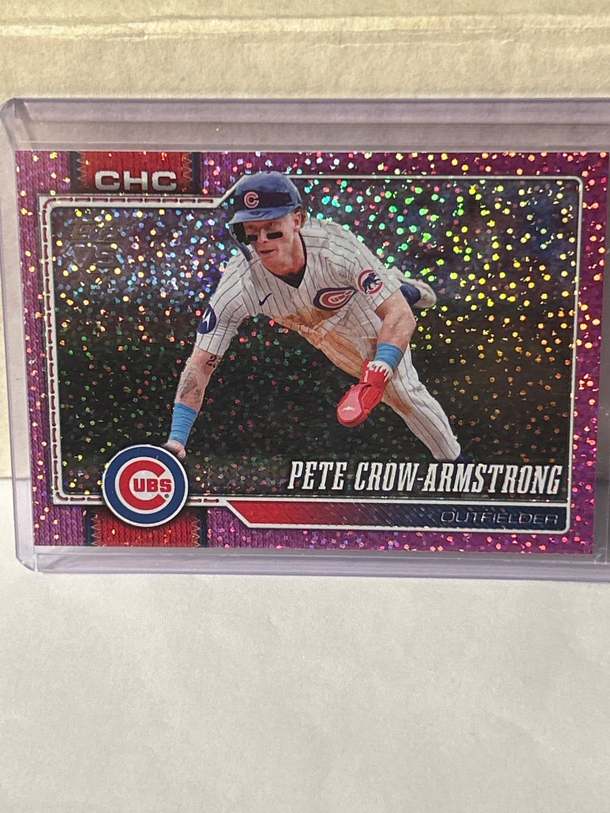 2026 Topps Series 1 Pete Crow-Armstrong #196 Pink Holo Foil