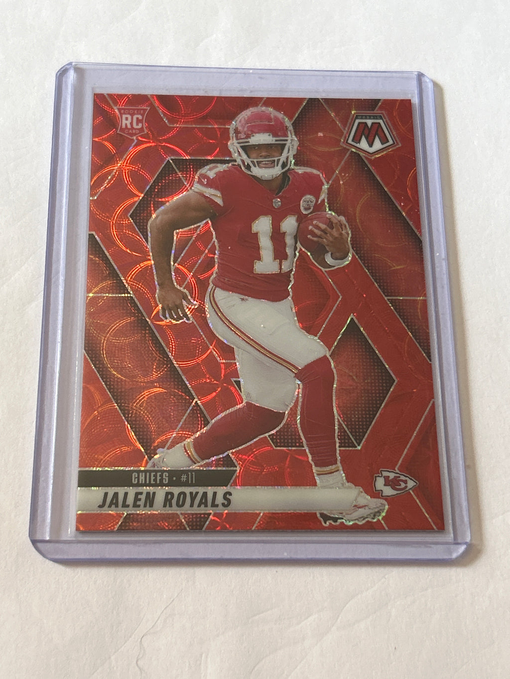 2025 Panini Mosaic - Rookies Jalen Royals #313 Red Scope Prizm (RC)