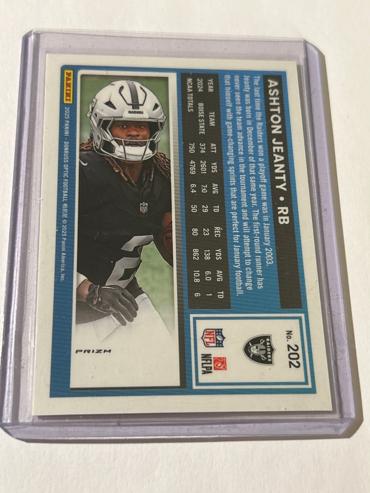 2025 Panini Donruss - Rated Rookie Ashton Jeanty #305 (RC)