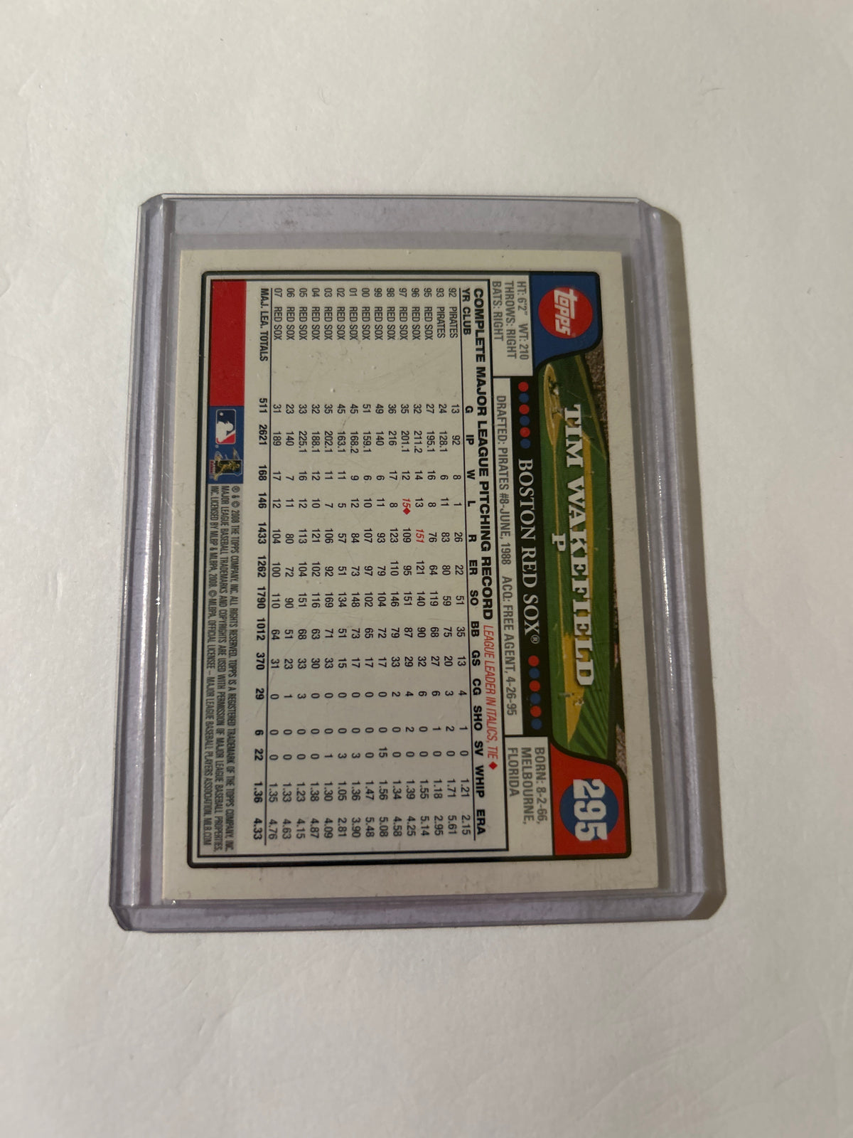 2008 Topps - Tim Wakefield #295