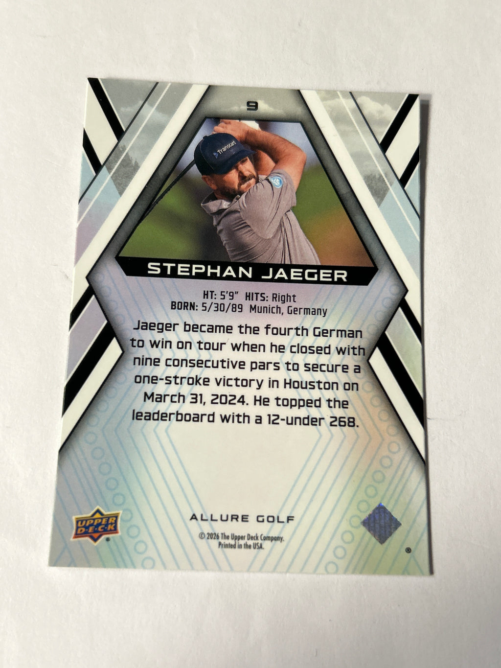 2026 Upper Deck Allure Golf Stephan Jaeger