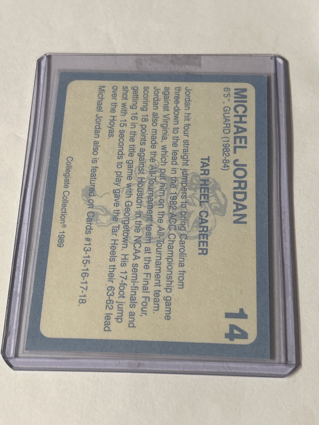 1989‑90 Collegiate Collection / Coca‑Cola North Carolina’s Finest – Michael Jordan #14